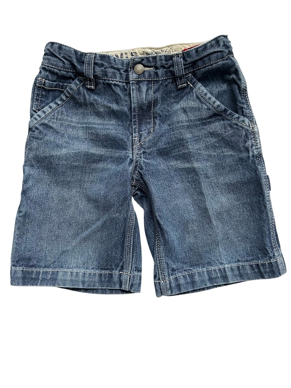 Levi’s Blue Denim Cargo Shorts Adjustable Waist Size 6